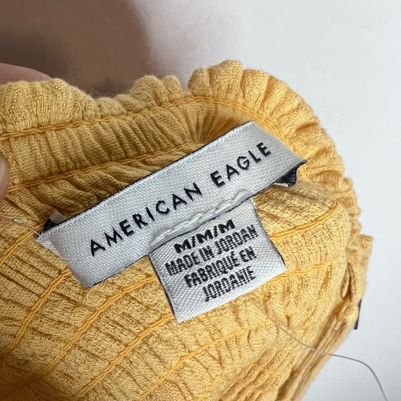 AMERICAN EAGLE Textured Wrap Mini Dress. Size Medium - Picture 11 of 12